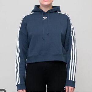 Adidas Cropped Blue Hoodie